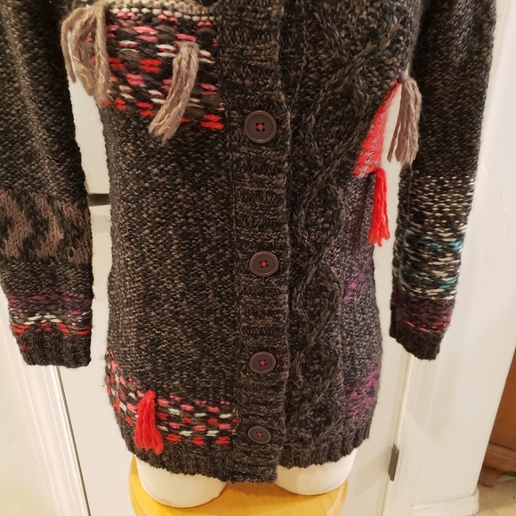 Catimini Made In France Cozy Multicolor Knit Women's Sweater - Picture 2 of 13